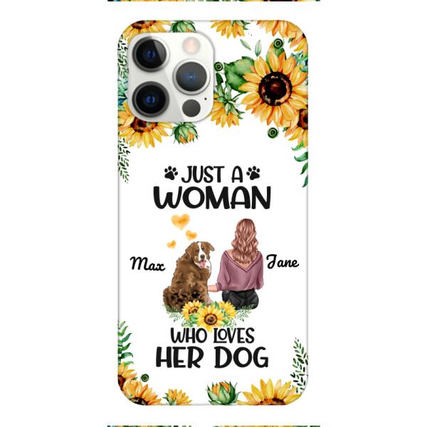 Personalized Woman Love Dog Phone Case Printed JUL-DT01