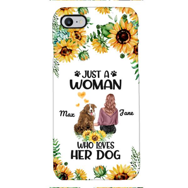 Personalized Woman Love Dog Phone Case Printed JUL-DT01