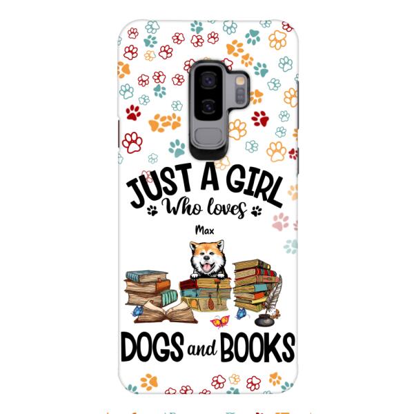 Just a girl who loves dogs and books personalized phone case