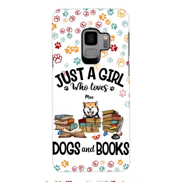Just a girl who loves dogs and books personalized phone case