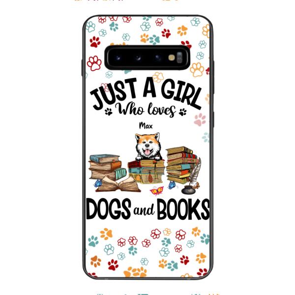 Just a girl who loves dogs and books personalized phone case
