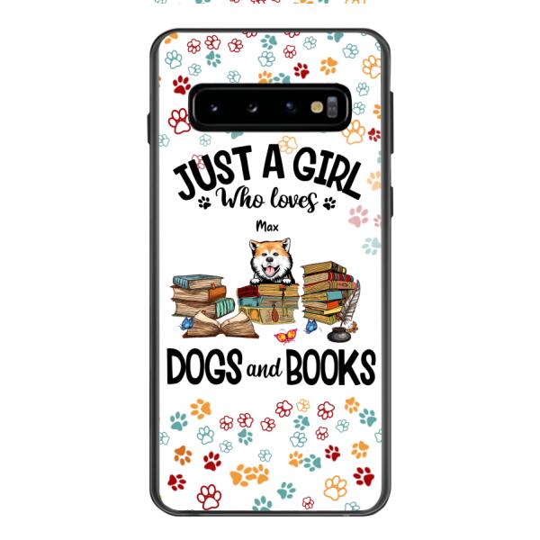 Just a girl who loves dogs and books personalized phone case