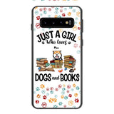 Just a girl who loves dogs and books personalized phone case