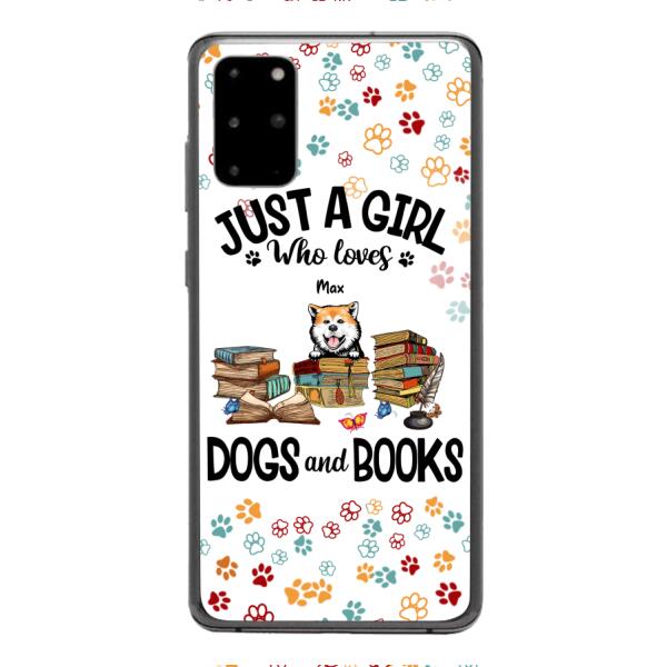 Just a girl who loves dogs and books personalized phone case