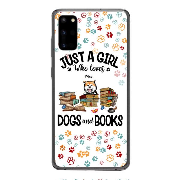 Just a girl who loves dogs and books personalized phone case