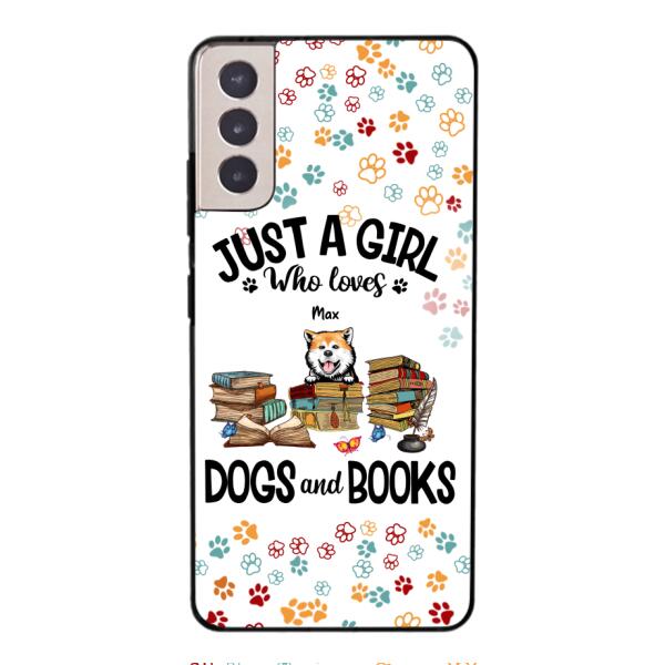 Just a girl who loves dogs and books personalized phone case