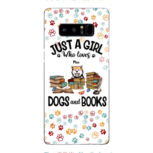 Just a girl who loves dogs and books personalized phone case