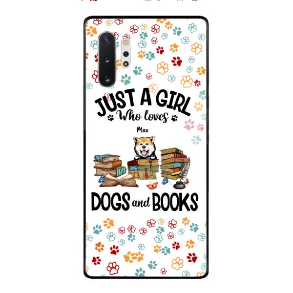Just a girl who loves dogs and books personalized phone case