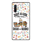 Just a girl who loves dogs and books personalized phone case