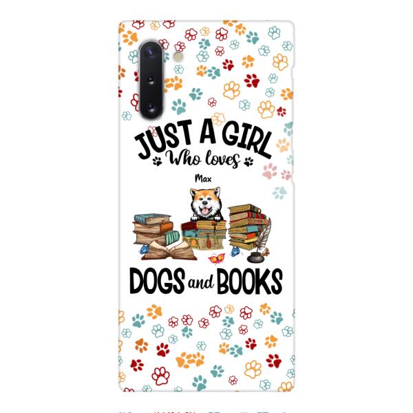 Just a girl who loves dogs and books personalized phone case