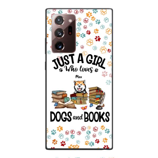 Just a girl who loves dogs and books personalized phone case