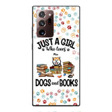 Just a girl who loves dogs and books personalized phone case