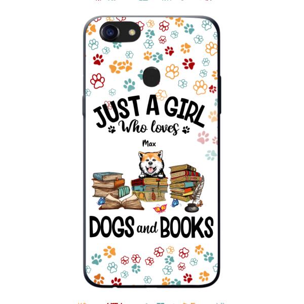Just a girl who loves dogs and books personalized phone case