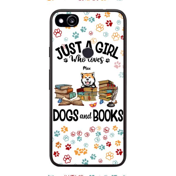Just a girl who loves dogs and books personalized phone case