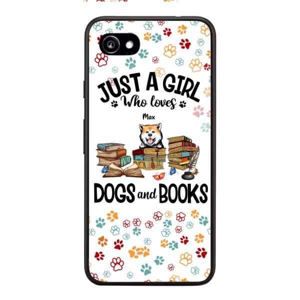 Just a girl who loves dogs and books personalized phone case