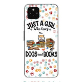 Just a girl who loves dogs and books personalized phone case