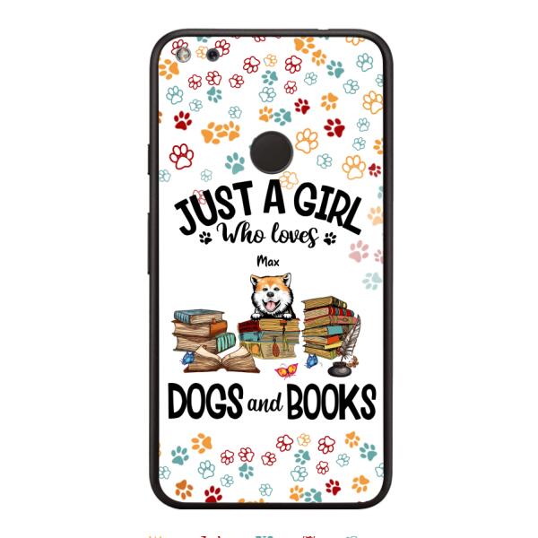 Just a girl who loves dogs and books personalized phone case