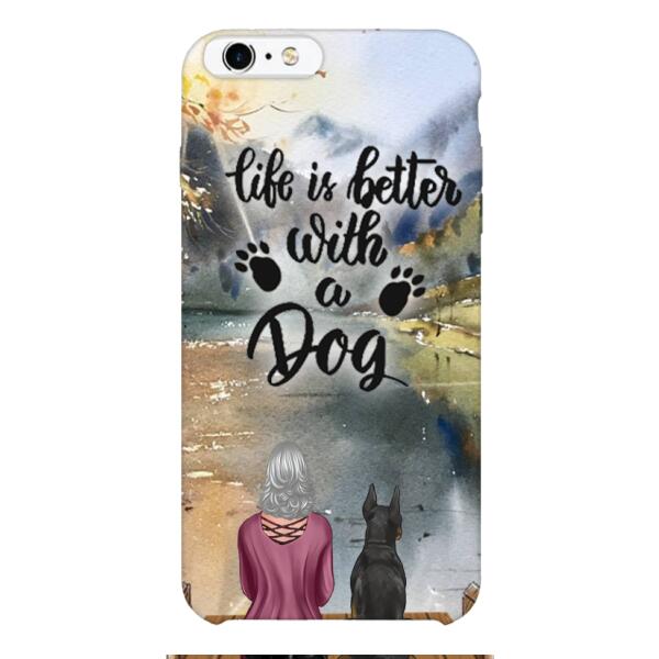 Personalized Dog & Girls Phone Case Printed 0207
