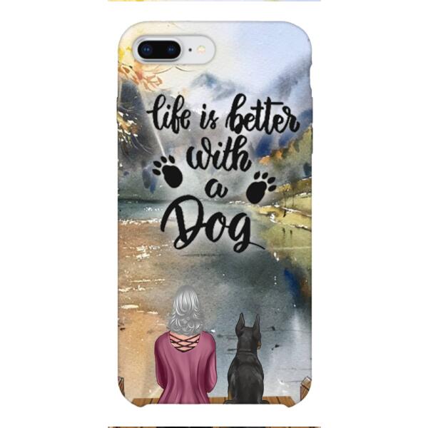 Personalized Dog & Girls Phone Case Printed 0207