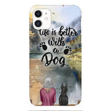 Personalized Dog & Girls Phone Case Printed 0207