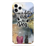 Personalized Dog & Girls Phone Case Printed 0207