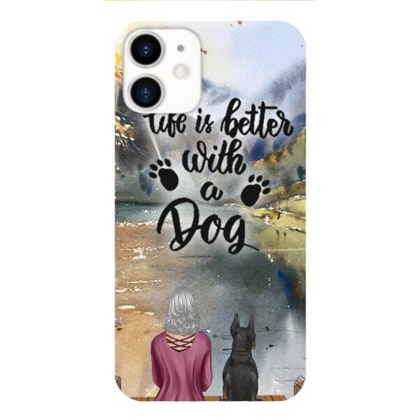 Personalized Dog & Girls Phone Case Printed 0207