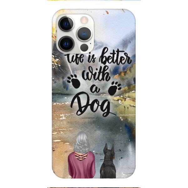 Personalized Dog & Girls Phone Case Printed 0207