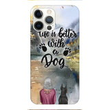 Personalized Dog & Girls Phone Case Printed 0207