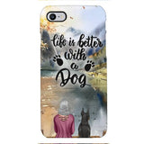 Personalized Dog & Girls Phone Case Printed 0207