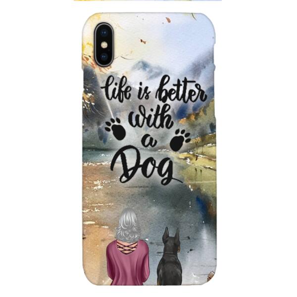 Personalized Dog & Girls Phone Case Printed 0207