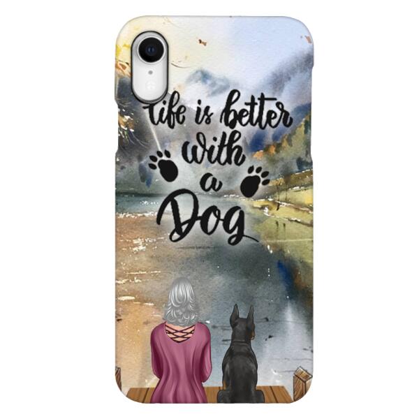 Personalized Dog & Girls Phone Case Printed 0207