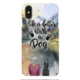 Personalized Dog & Girls Phone Case Printed 0207