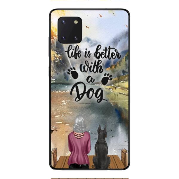 Personalized Dog & Girls Phone Case Printed 0207