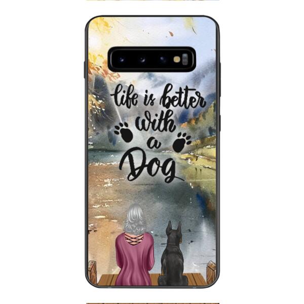 Personalized Dog & Girls Phone Case Printed 0207