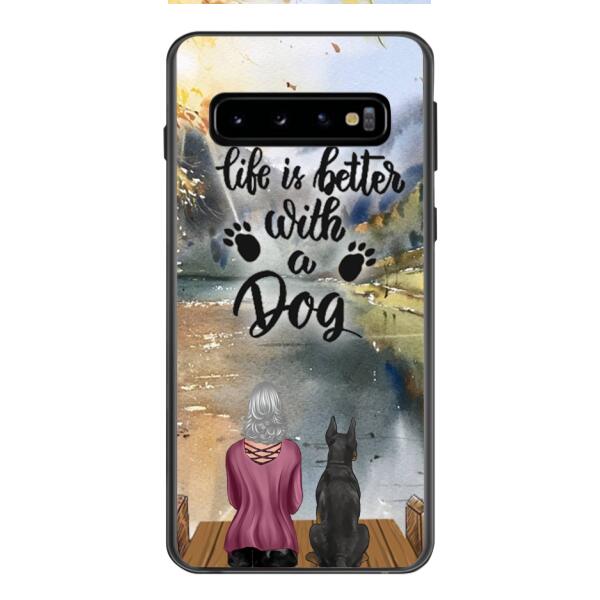 Personalized Dog & Girls Phone Case Printed 0207