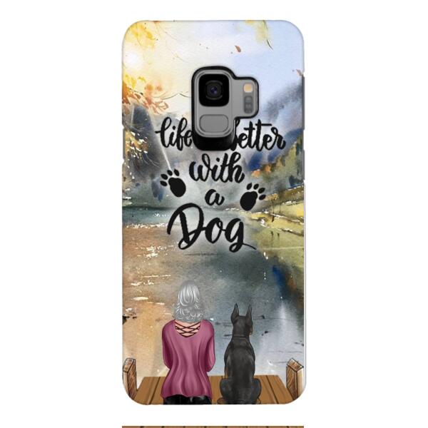Personalized Dog & Girls Phone Case Printed 0207