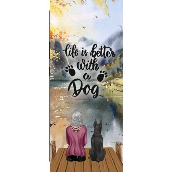 Personalized Dog & Girls Phone Case Printed 0207