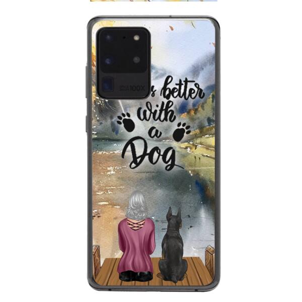 Personalized Dog & Girls Phone Case Printed 0207
