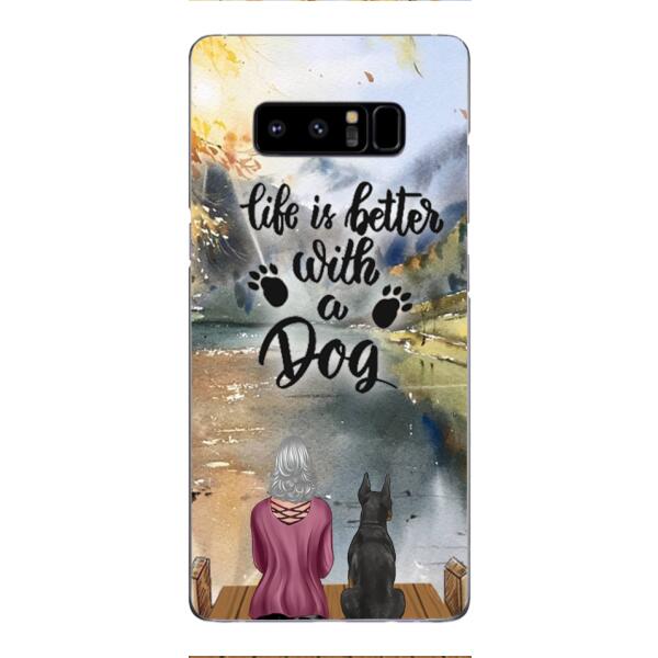 Personalized Dog & Girls Phone Case Printed 0207