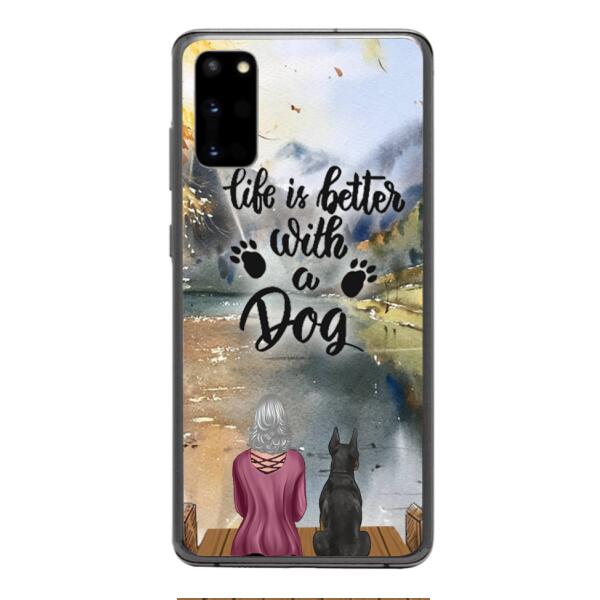 Personalized Dog & Girls Phone Case Printed 0207