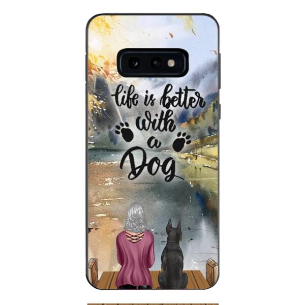 Personalized Dog & Girls Phone Case Printed 0207