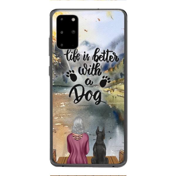 Personalized Dog & Girls Phone Case Printed 0207