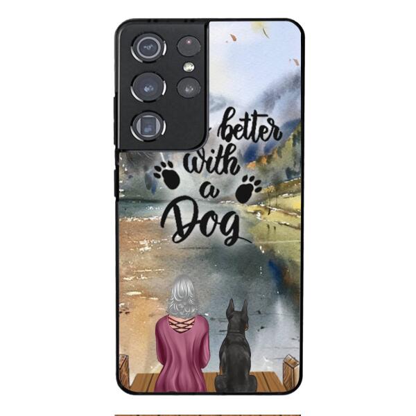 Personalized Dog & Girls Phone Case Printed 0207
