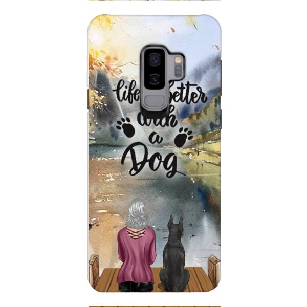 Personalized Dog & Girls Phone Case Printed 0207