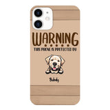 This phone is protected by dog personalized phone case