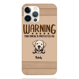This phone is protected by dog personalized phone case