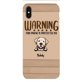 This phone is protected by dog personalized phone case