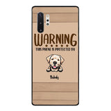 This phone is protected by dog personalized phone case