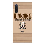 This phone is protected by dog personalized phone case