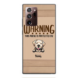 This phone is protected by dog personalized phone case